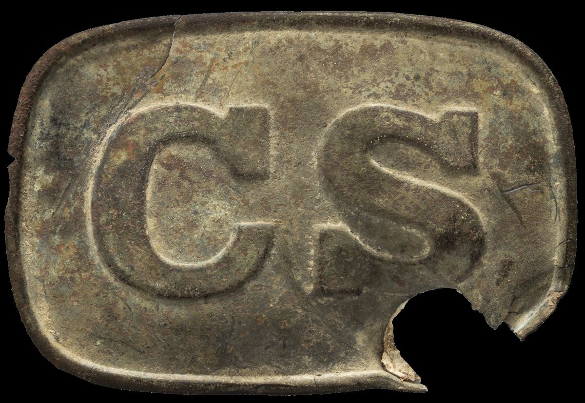 Confederate Bullet Struck Waist Belt Buckle — photograph 3 from the original article